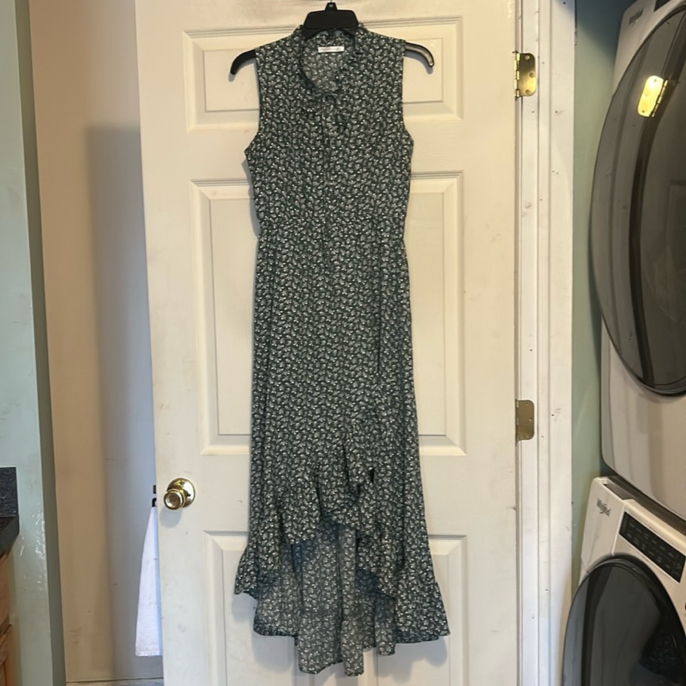 Kirundo High/Low Green Floral Dress Size Small